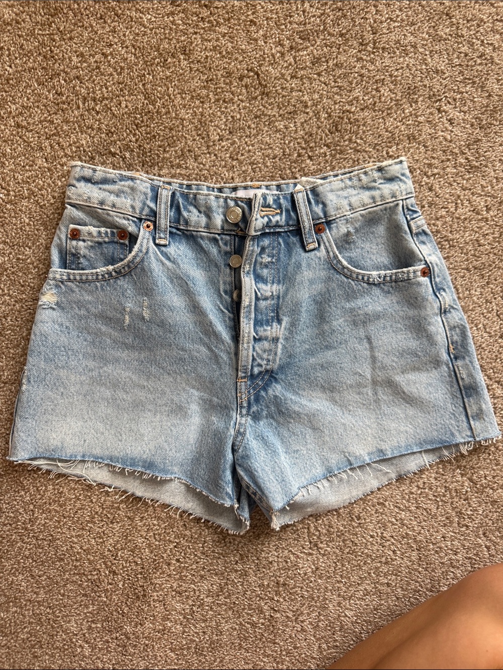 Zara light blue jean short